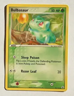 Pokemon - Bulbasaur - FireRed LeafGreen 54/112 - Common - LP - Image 1