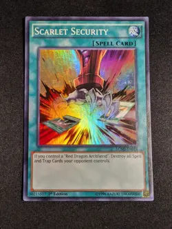 Yugioh - Scarlet Security LC5D-EN076 1st Edition Super Rare NM - Image 1