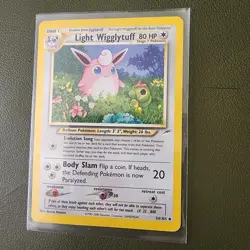POKEMON 2002 LIGHT WIGGLYTUFF 54/105 TRADING CARD - Image 1