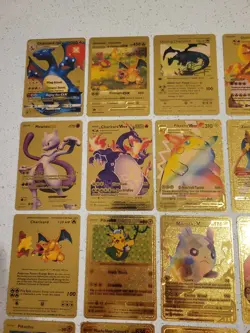 Lot of 55 Gold Foil Pokemon Card Fan Art Cards (All Cards Pictured) NM - Image 3