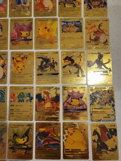 Lot of 55 Gold Foil Pokemon Card Fan Art Cards (All Cards Pictured) NM - Image 5