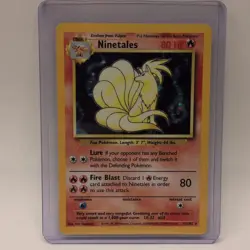 Pokemon TCG Ninetales Base Set 12/102 Holo Rare English Card - Image 1