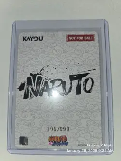 Naruto Kayou Serialized Promo Card Naruto Uzumaki /999 - Image 3