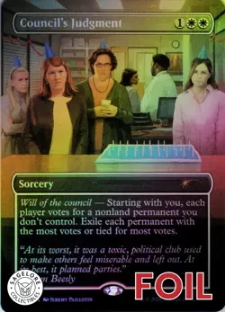 MTG Council's Judgment (7041) | NM Foil | Secret Lair The Office {SLD} - Image 1