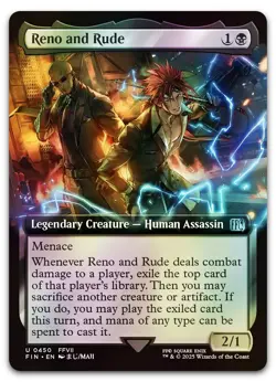 Reno and Rude (Extended Art) #450 (Foil) (NM) Final Fantasy FIN Magic MTG - Image 1
