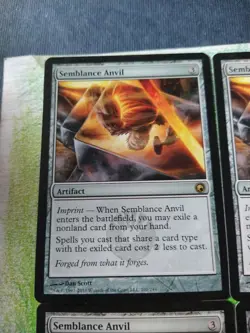 MTG Scars of Mirrodin SEMBLANCE ANVIL Set Of 4 Rare Artifacts - Image 2