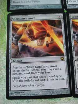 MTG Scars of Mirrodin SEMBLANCE ANVIL Set Of 4 Rare Artifacts - Image 4