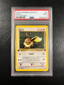 2000 Pokemon Rocket #55 - Eevee - Mint - 1st Edition - PSA 9! - Image 1