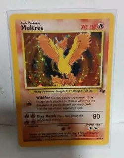 Pokemon Moltres 12/62 Fossil Holo 1999 - Image 1