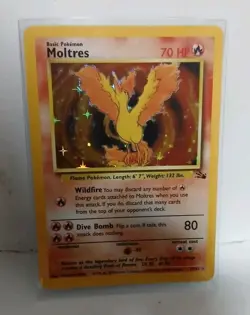 Pokemon Moltres 12/62 Fossil Holo 1999 - Image 2
