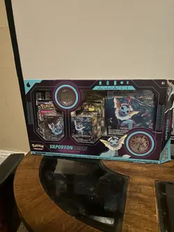 Pokemon Vaporeon VMAX Premium Collection Box TCG OPENED - Image 1