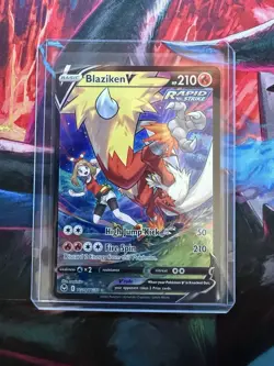 Pokemon TCG Blaziken v TG14/TG30 Holo Ultra Rare Silver Tempest Trainer Gallery - Image 1