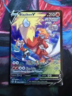 Pokemon TCG Blaziken v TG14/TG30 Holo Ultra Rare Silver Tempest Trainer Gallery - Image 3