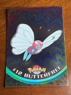 1999 Topps Pokemon TV #12 Butterfree B Silver Foil FREE COMBINED SHIP - Image 1