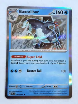 Baxcalibur 060 Paldea Evolved Rare Holo Pokemon TCG 2023 - Image 1