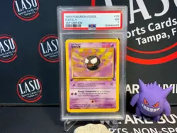 1999 Pokemon Fossil TCG Gastly 1st Edition Common PSA 7 NM 33/62 - Image 1