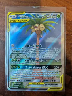 Pokemon TCG Rowlet & Alolan Exeggutor Tag Team GX Unified Minds 215/236 NM - Image 1