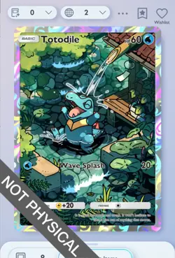 Pokemon TCG POCKET - Totodile 1⭐, Wisdom of Sea and Sky, English - Image 1