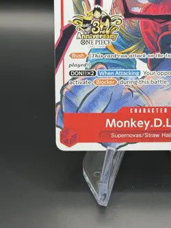 Monkey D. Luffy ST01-012 3rd Anniversary Promo Alt Art One Piece TCG English NM - Image 3