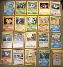 Pokemon Cards Base Set 1999 20 Card Lot NM-M Ponyta, Tangela, Weedle, Vulpix+ - Image 1