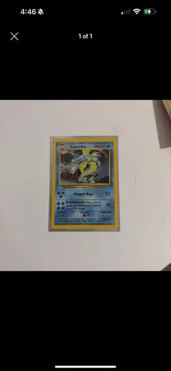 Pokemon TCG Base Set Gyrados Holo Rare Card 6/102 In A Sleeve Never Been Played - Image 1