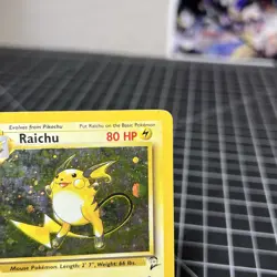 (NM-) Raichu Holo #16/130 2000 Base Set 2 Vintage Pokemon Card - Image 3