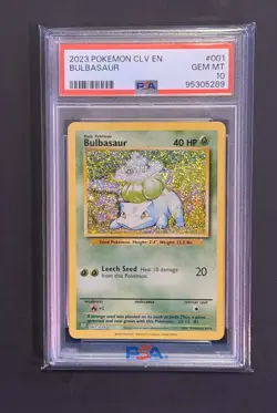 Pokemon Card - Trading Card Game Classic Bulbasaur #001/034 PSA 10 Holo English - Image 1