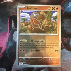 Pokemon Card Heatmor 019/086 Masterball Reverse Holo White Flare Near Mint - Image 1