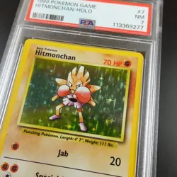 PSA 7 Hitmonchan 7/102 Base Set 1999 Holo Rare Graded Pokemon Card - Image 2