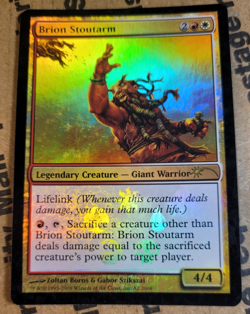 MTG - Brion Stoutarm * FOIL * LP 2008 Wal Mart Promo Magic the Gathering EDH - Image 1