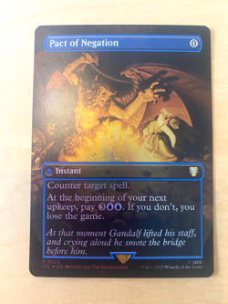 MTG Silver Foil Pact of Negation LOTR NM - Image 1