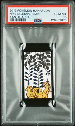2013 POKEMON HANAFUDA KANTO APRIL NINETALES/PERSIAN PSA 10 - Image 1