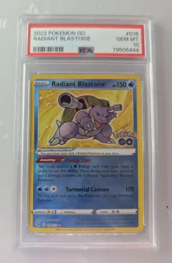 Pokemon Go Radiant Charizard 9 Blastoise 10 Venusaur 9 PSA Graded - Image 4