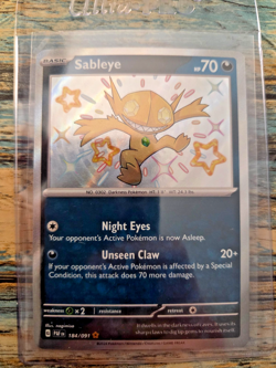 Pokemon TCG Sableye -PAF 184/091 / NM / English / Shiny - Image 1