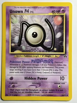 Unown [N] Neo Discovery 50/75 MP-LP Pokemon Card - Image 1