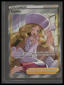 Pokemon TCG Caitlin (Full Art) 189/198 SWSH06: Chilling Reign Ultra Rare NM/M - Image 1