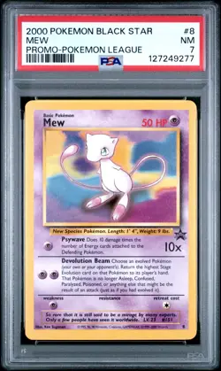 Mew 2000 Pokemon Black Star Promo #8 - PSA 7 -277 - Image 1