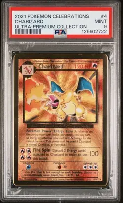 2021 CHARIZARD #4 PIKACHU #58 POKEMON UPC CELEBRATIONS METAL PSA 9 SEQUENTIAL - Image 4