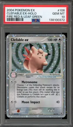 Pokemon Clefable ex EX Fire Red & Leaf Green Holo Ultra Rare #106 PSA 10 - Image 1