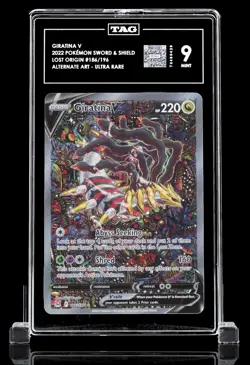 Pokemon Giratina V (Alternate Full Art) 186/196 Swsh11: Lost Origin Holo TAG 9 - Image 1