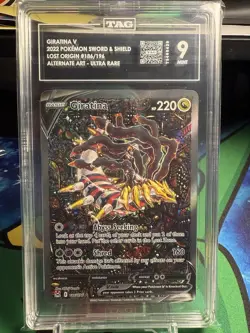Pokemon Giratina V (Alternate Full Art) 186/196 Swsh11: Lost Origin Holo TAG 9 - Image 4