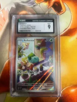 Bulbasaur 143/142 Stellar Crown CGC Graded 9 English Pokemon TCG - Image 1