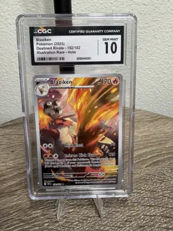 BLAZIKEN Illustration Rare Holo 192 CGC 10 GEM MINT 2025 Pokemon Destined Rivals - Image 1