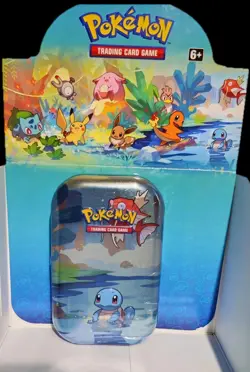 Pokemon TCG Kanto Friends Mini Tin (2 Booster Packs) New & Sealed Squirtle Tin - Image 1