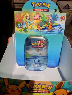 Pokemon TCG Kanto Friends Mini Tin (2 Booster Packs) New & Sealed Squirtle Tin - Image 2