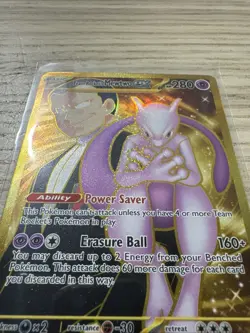 Pokemon TCG Team Rocket's Mewtwo EX 240/182 Near Mint Condition Hyper Rare Holo - Image 4