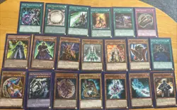 Lot 20 DARK MAGICIAN GIRL Dragon Knight Yu-Gi-Oh 1st Edition 1996 Spell Card Set - Image 1