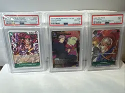 One Piece-Union Arena Graded Lot (Yuji, Inuarashi, Eustass Kid) PSA 10’s And 9 - Image 1