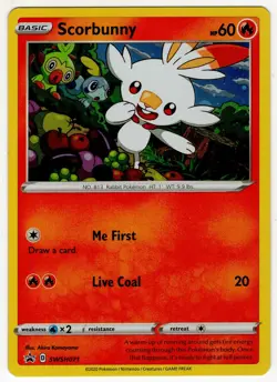 SCORBUNNY HOLO PROMO SWSH071 BLACK STAR SWORD & SHIELD POKEMON CARD - Image 1