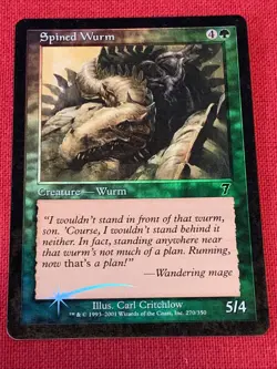 Spined Wurm - Foil - 7th Edition 7ED - 2001 - Magic The Gathering NM/LP - Image 1